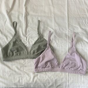 SKIMS Cotton Triangle Bralettes Set